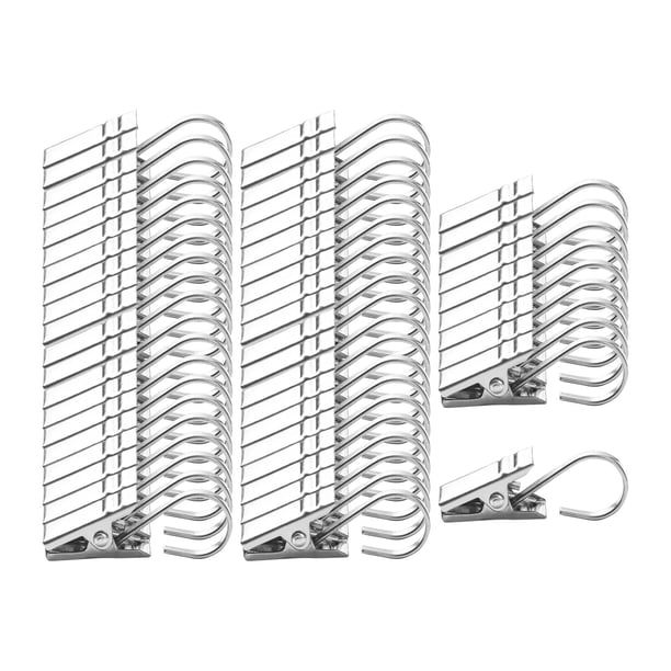 50 Piezas Juego de Clips de Gancho para Cortina Abrazaderas Suministros Soporte de Alambre Anillos para Cortinas Accesorios para Fotos Decoración del