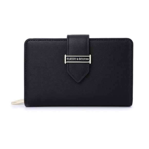 Cartera plegable con cremallera de gran capacidad y moda, cartera corta para mujer