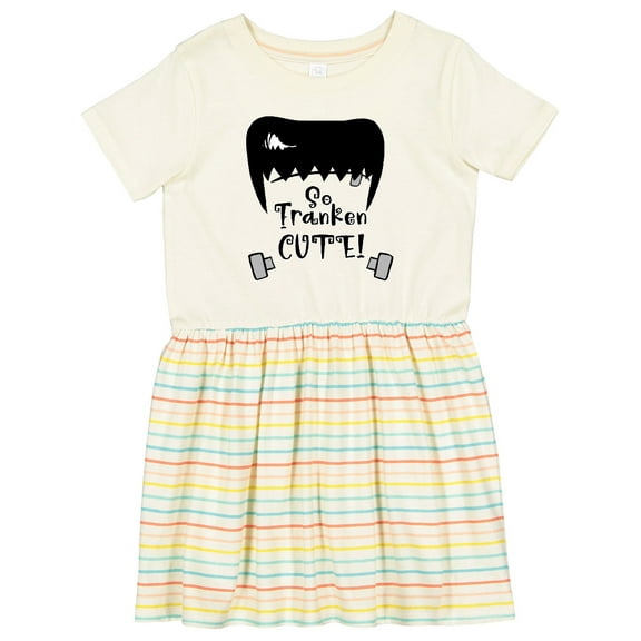 Inktastic Halloween So Franken Cute Frankenstein Girls Toddler Dress