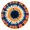 Orange Purple Blue, variant on Orange Purple Blue Tie Dye Mandala Pattern Round Fitted Tablecloth with Elastic Edge,Dining Table Cover Waterproof,Outdoor Round Tablecloth for Camping,Dining,Indoor and Outdoor