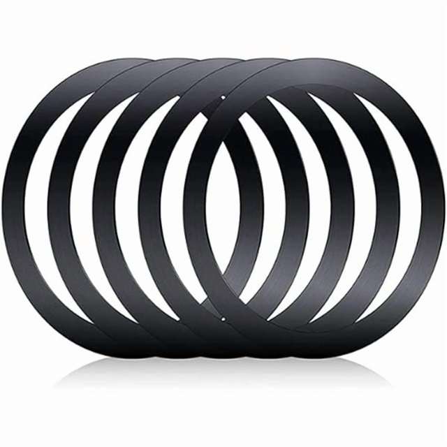 wonima02 5PCS for Universal Magnetic Adapter Ring, Magnet Sticker Compatible with Magsafe Wireless Charging Accessories for iPhone 17/Air/16/15/14 Mini Pro Max, Galaxy S25/S24 and Phone Case,Black