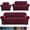 Wine Red, variant on Velvet Plush Sofa Covers, Armhair Loveseat Couch Slipcover with Separate Cushion Cover (Wine Red, For Loveseat )