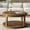 Walnut Brown + Wooden Bead Decor, variant on Noble House Solid Wood Round Coffee Table for Living Room,2-Tier Rustic Wood Desktop with Storage Shelf Modern Design Home Furniture, Walnut Brown