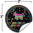thumbnail image 2 of Pinata Hittin’ Neon Fiesta Themed Thank You  Labels, 40 2" Party Circle Stickers by AmandaCreation, Great for Party Favors, Envelope Seals & Goodie Bags$$Office, 2 of 7