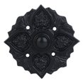 thumbnail image 1 of Timbre De Puerta De Hierro Con Cable, Pulsador Vintage Con Acabado En Polvo Negro, Timbre De Puerta Decorativo Vintage Con Fácil Instalación, 31/4" X 3 1/4", 1 of 5