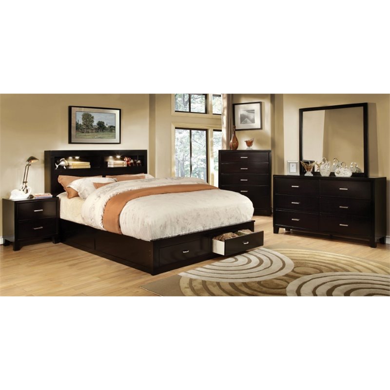 Furniture of America Louis 4 Piece California King Bedroom ...