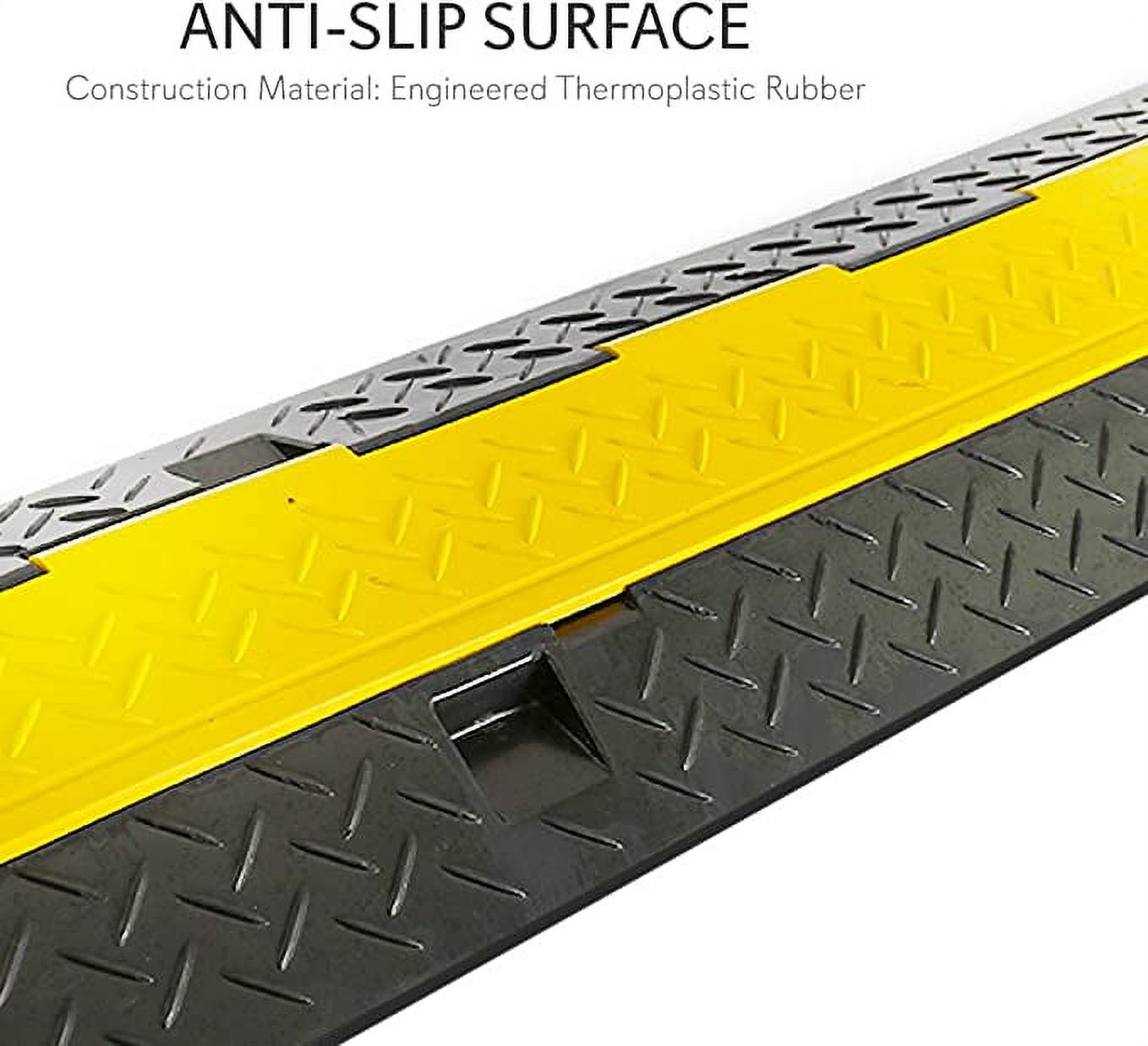 Pyle Durable Cable Protective Ramp Cover Supports 33000lbs Four Channel Heavy Duty Cord Protection