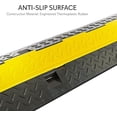 thumbnail image 6 of Pyle Durable Cable Protective Ramp Cover Supports 33000lbs Four Channel Heavy Duty Cord Protection, 6 of 6
