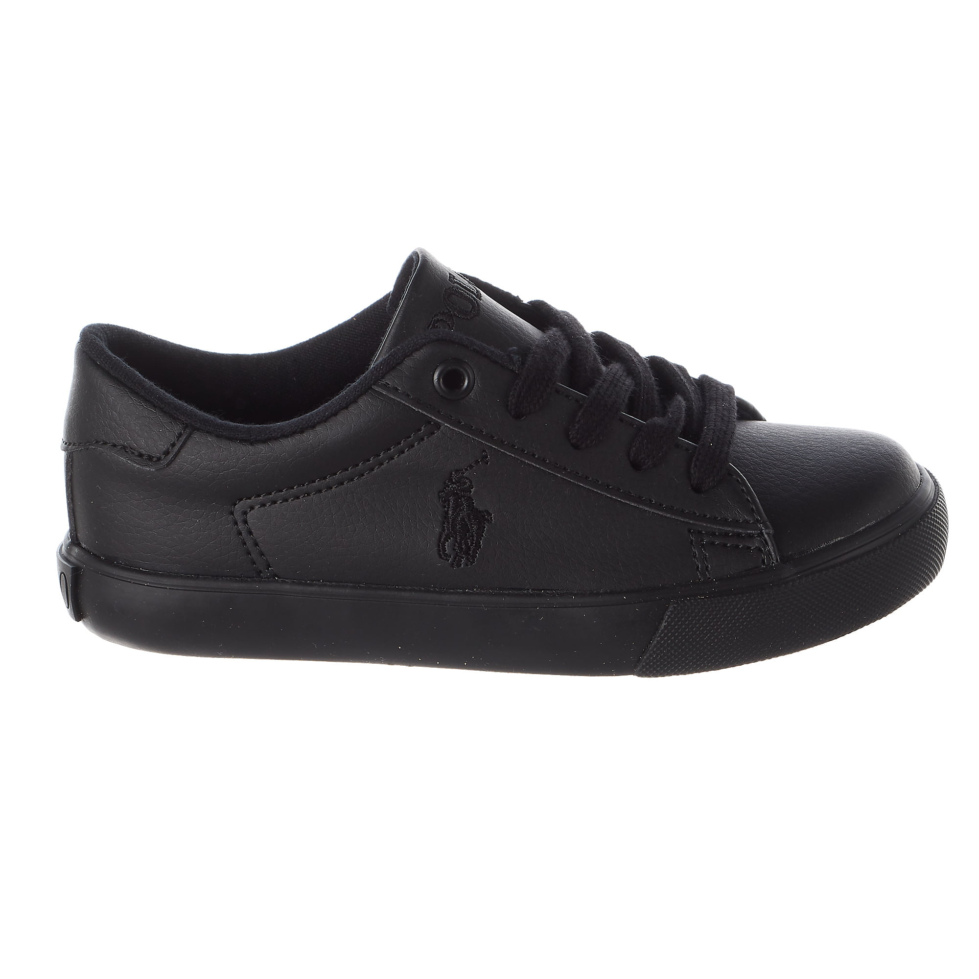 guide olie Tilsvarende Polo Ralph Lauren Easton Sneaker - Triple Black Tumbled - Boys - 3.5 -  Walmart.com