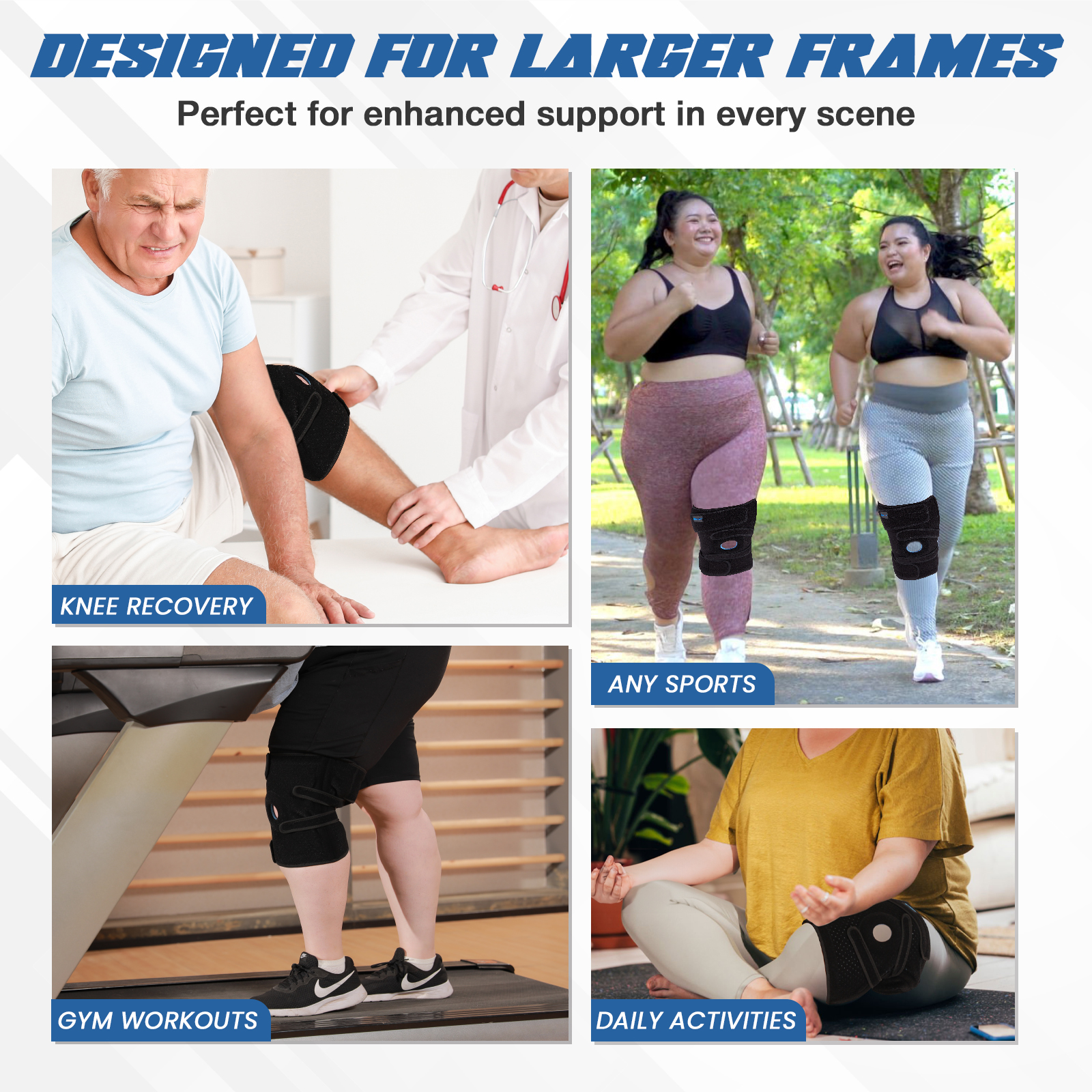 Nvorliy Plus Size Knee Brace with Side Stabilizers photo 3