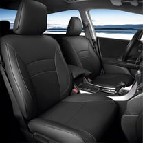 AOMSAZTO Car Seat Cover Custom Fit for Honda Accord 2013-2017 All Models Faux Leather Full Set Compatible Airbag Waterpoof All Season Protection Seat Protecto (Black)