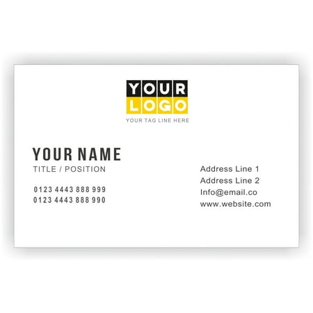 With Logo Regular Personalised Business Cards Custom Professional Company Employee Visiting Card- Front and Back