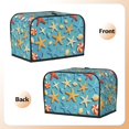 thumbnail image 4 of Toaster Cover For 2 Or 4 Slice, Two Or Four Slice Toaster Hood Dust-Proof Cover For Kitchen Washable Small Appliance Cartoon Starfish Shells, 4 of 5