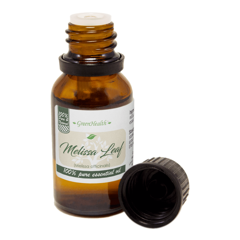 Melissa Leaf Essential Oil – 15 ml | Pure & Natural | Amber Glass Bottle w/ Euro Dropper | for Balms, Salves, Diffusing & Botanical DIY