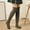 E, variant on Dyfzdhu Women Casual Wool Pile Socks Soild Color Over Knee Woolen Stockings