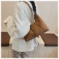 thumbnail image 4 of Sunyeur Womens Vintage Faux Suede Shoulder Bag, Trendy Dumpling Crossbody Handbag Hobo Bag Commuter Satchels, 4 of 8