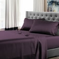 thumbnail image 1 of RV King Size 600 Thread Count Luxury Extrasoft 100% Egyptian Cotton 4 Piece Sheets Set in Hotel Quality Mattress Plum Solid, 1 of 5
