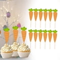 thumbnail image 1 of 12 Uds adornos para magdalenas de Pascua BLESIY Decoración para hornear Formas de zanahoria, 1 of 8