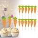 thumbnail image 1 of 12 piezas de adornos para magdalenas de Pascua, adornos para tartas, suministros para fiestas, decoración de pasteles para feliz cumpleaños de Pascua Formas de zanahoria, 1 of 10