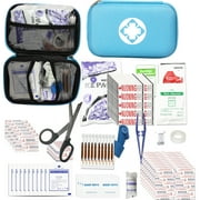 Car First Aid Kit Emergency Kit Camping Essentials Home Blue First-Aid Bag - 277 Piece Emergency Supplies Hiking First Aid Kit for Backpack Survival Kits for Disaster Preparedness YIDERBO
