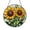 Acrylic 3.5 Inch, variant on Golden Sunflowers Blooming Garden Round Stained Glass Suncatcher, Bright Nature Inspired Window Decor