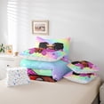 thumbnail image 6 of jejeloiu Gradient Colorful 7-Piece Bedding Comforter Set,Cute Kawaii Princess King Bedding Sets,Cartoon Black Girly Bed Sheets For Kids,Super Cozy Room Decor Reversible, 6 of 8