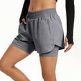thumbnail image 4 of Uobin Women's 2 in 1 Running Shorts Quick Dry Athletic Gym Workout Shorts with Liner Phone Pockets, 4 of 7