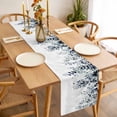 thumbnail image 3 of Table Runner 48 Inches Long for Kitchen Dining, Blue Teal Eucalyptus Dresser Scarf Farmhouse, Dining Table Decorations for Wedding/Parties, Weeping Botanical Leaf Watercolor 13 x 48 In, 3 of 8