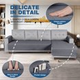 thumbnail image 3 of TAOCOCO L Shaped Couch Cover Sectional Sofa Cover Anti-Slip Pet Couch Cover with Chaise Lounge for Right Sectional Sofa L Shape Couch Slipcover, Large; Dark Gray, 3 of 7