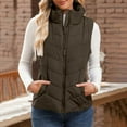 thumbnail image 5 of Oplxuo Women's Puffer Vest Lightweight Sleevesless Stand Collar Quilted Jacket Zip Up Padded Gilet Outerwear with Pockets, 5 of 7