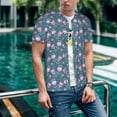 thumbnail image 6 of KLL Tulips Flowers for Men's Baseball Shirts,Short Sleeve Casual Shirts Button Down Shirt for Men Beach Summer Wedding Shirt-3X-Large, 6 of 7