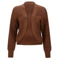 thumbnail image 2 of Lixiuxyad Womens Open Front Cardigan Women's Casual Short Style Solid Color Sweater Cardigan Coat,Red, 2 of 2