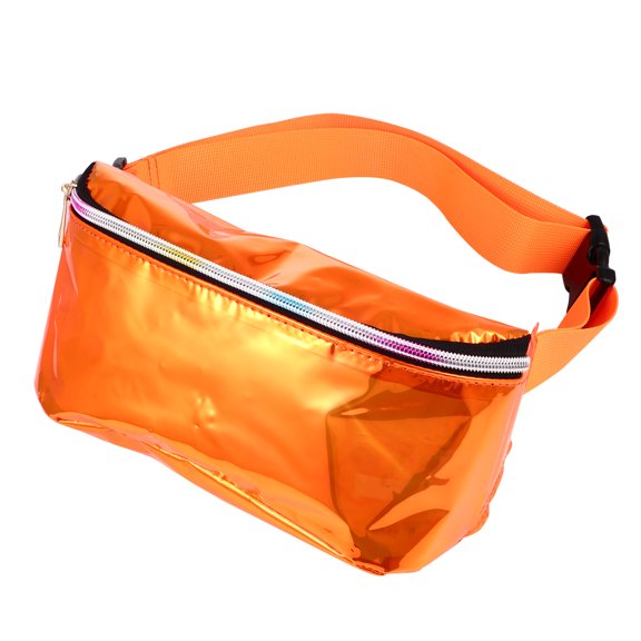 unbranded Orange for Ladies Neon Para Waist Transparent PVC Chest
