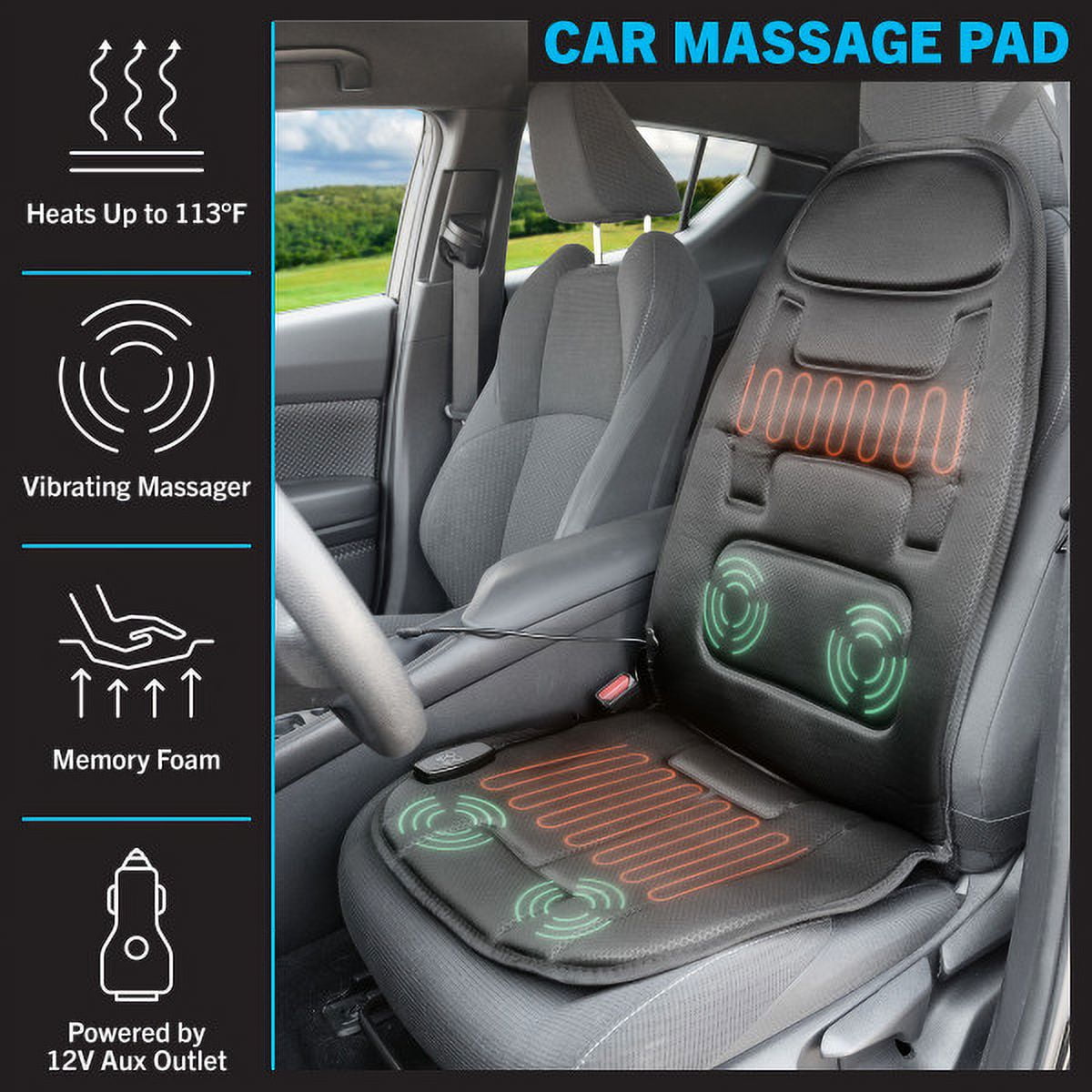 12 volt car seat massager deals