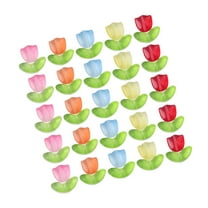AURARMLET 120pcs Transparent Beads Tulip Beads Assorted Color Jewelry Making Supplies for Craft Enthusiasts