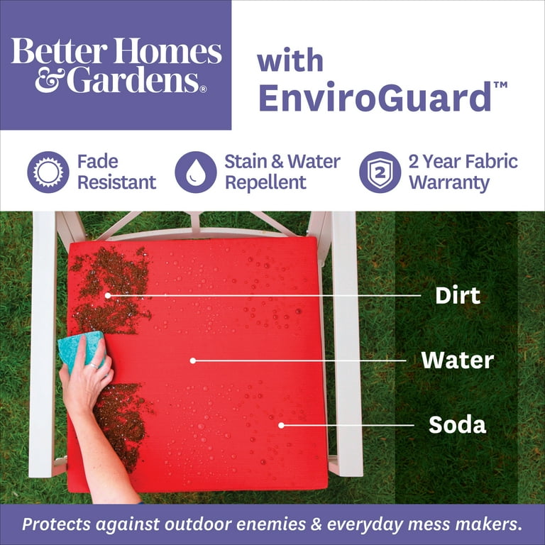 Better Homes & Gardens Red Stripe 16 x 16 in. Outdoor Toss Pillow w EnviroGuard, Set of 2 Better Homes & Gardens Red Stripe 16 x 16 in. Outdoor Toss Pillow w EnviroGuard, Set of 2
