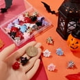 thumbnail image 3 of 1 Box 32Pcs 8 Styles Ghost Charm Alloy Enamel Halloween Charms Bulk Metal Halloween Themed Spray Painted Cute 3D Black Red Gold Mini Dangle Charm for Jewelry Making Charms Supplies DIY Craft DIY, 3 of 6