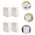 thumbnail image 2 of FUTUREORYY 10Pcs White Paper Hand Bags with Handles Designed for Food Packaging and Storage, 2 of 6