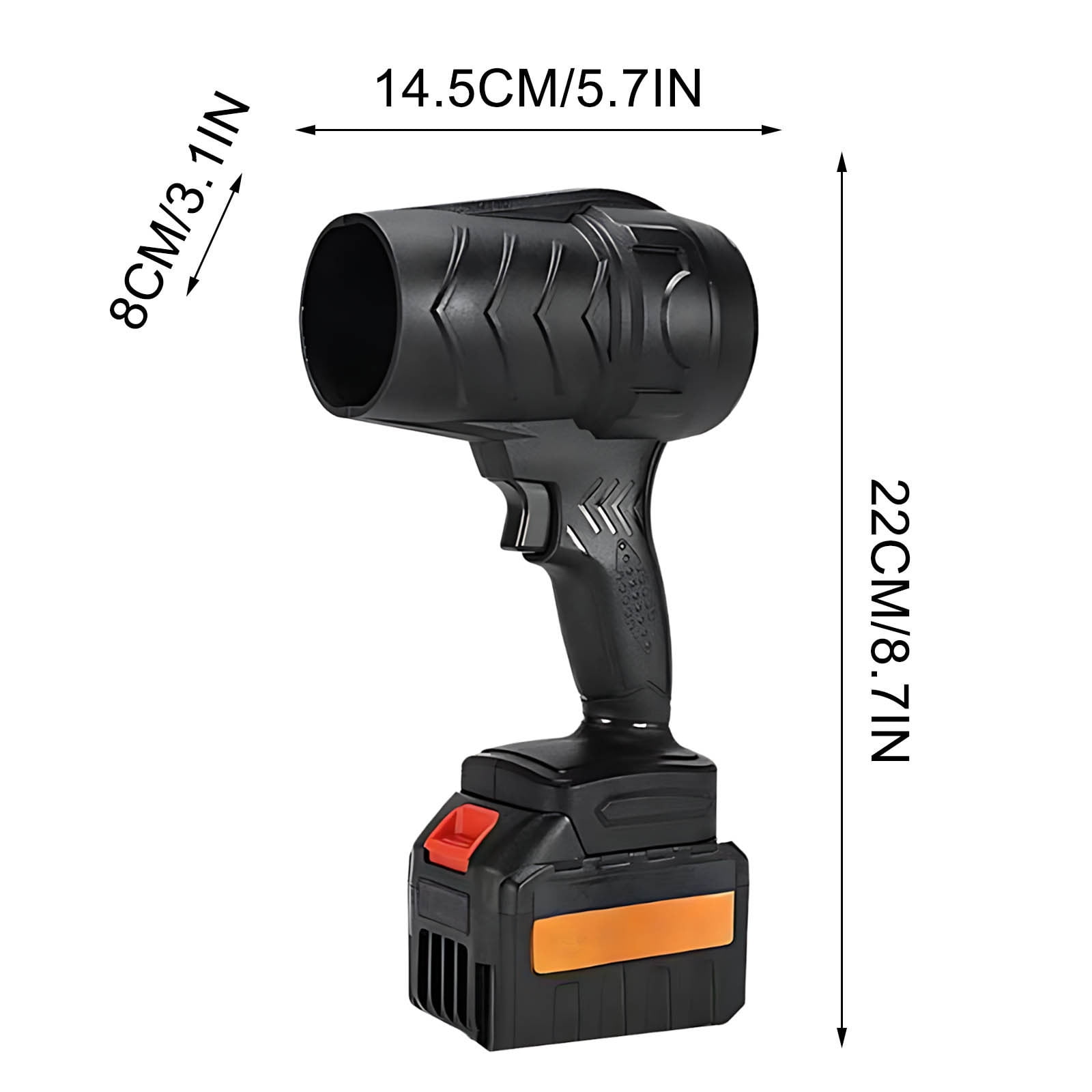 Super Power Turbo Fan,Cordless Leaf Blower Violent Turbofan,Compressed Air Duster,130000 RPM 6-Gear Handheld Rechargeable Air Blower Turbo Fan Outdoor Car Wash Dusting Snow Blower,Black