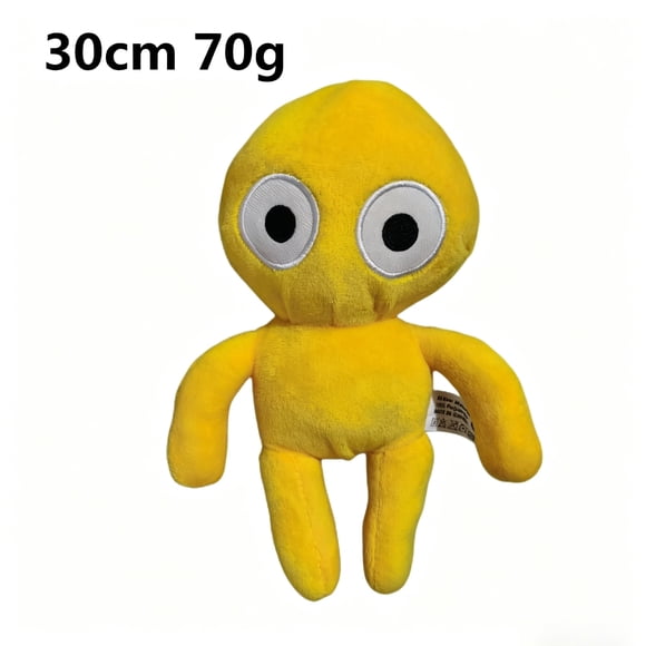 Rainbow Friends Yellow 11.8" Plush Toy, Soft Stuffed Doll Inspired by the Roblox Horror Game