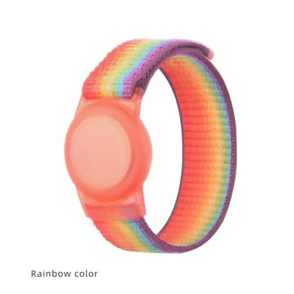 Kids Wristband for AirTag, Nylon Watch Band GPS Tracker Holder Protective Case for Air Tag, Adjustable Anti-lost Bracelet for Toddler Baby Children Elders