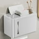thumbnail image 1 of Caja de Papel Higiénico de Pared Impermeable, Estante Adhesivo Sin Taladro, Ventana Visual, Portarrollos de Plástico Totalmente Envueltos, Blanco o Gris, 20x12x11.5cm, 1 of 6