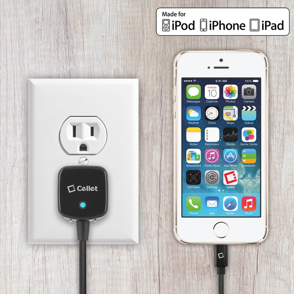 Cellet's Apple Certified Compact iPhone Home Charger Wall Plug For