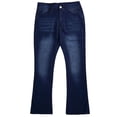 thumbnail image 4 of Deago Women's Flare Bell Bottom Jeans High Waisted Wide Leg Bootcut Jeans Stretchy Classic Denim Pants (Dark Blue, S), 4 of 7