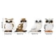 thumbnail image 3 of Juego de 4 Adornos Navideños de Búhos de Peluche Realistas para Coronas y Guirnaldas de Árbol., 3 of 7