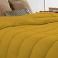 thumbnail image 3 of 3 Piece Luxury Long Box Pattern Comforter By D.N.G. BEDDINGS Set Premium Super Soft, All Season, 800 Thread Count, 100% Egyptian Cotton, Oversized Super King Size Gold Color, 3 of 5