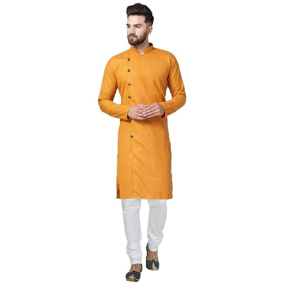 Mens Designer Wear Indian Linen Bollywood Achkan Pathani Style Kurta Pyjama Set
