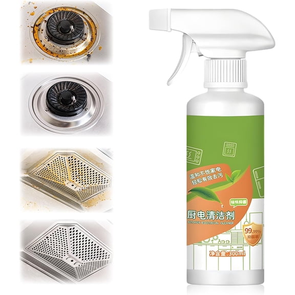 Natural Enzyme Formula to Household Appliances, 2026 New Fly Cleanse Spray, Multi-Purpose Cleaner Kitchen Appliance Cleaner, Effective Stain Remover Spray for Hold, Oven, Stove, Range Hood (300ML)