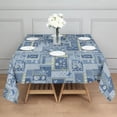 thumbnail image 3 of Pioneer Flower Floral Print Pattern Square Tablecloth, Waterproof Wipeable Spillproof Washable Table Cover for Home Kitchen Party Decor, 42"x42", 3 of 6