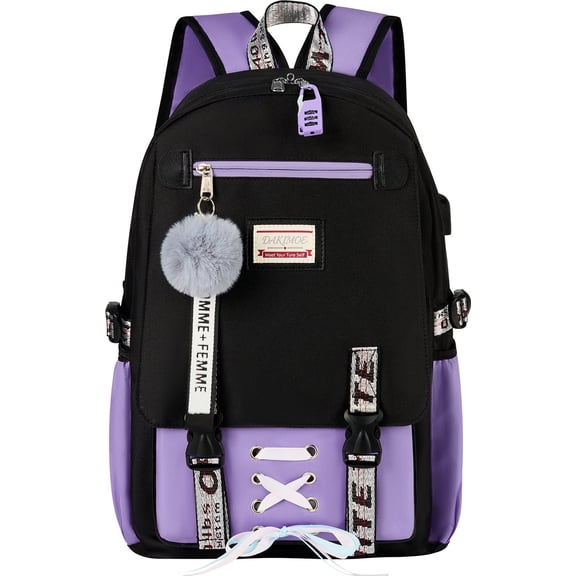 Gynky School Backpack for Girlish Backpacks for Elementary Student Teen School Bag Bookbag with USB Charge Port